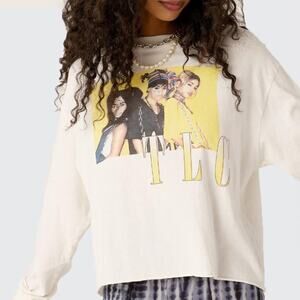 Daydreamer TLC Ain't Too Proud Crop T-shirt Tee Small Vintage Inspired Band